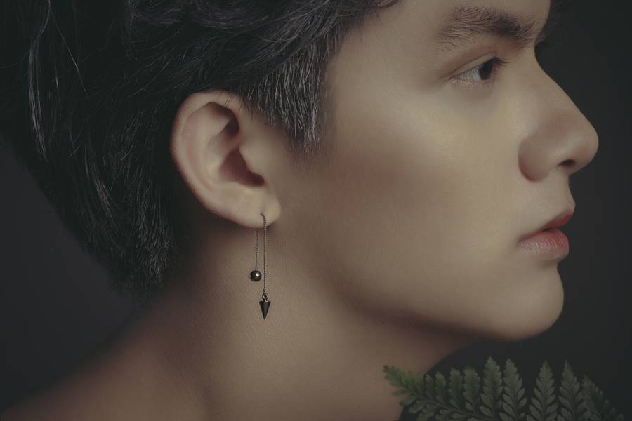 Alchemy Series – Triangle microscale * Dangle chain earrings 耳環 長耳環 幾何 極簡