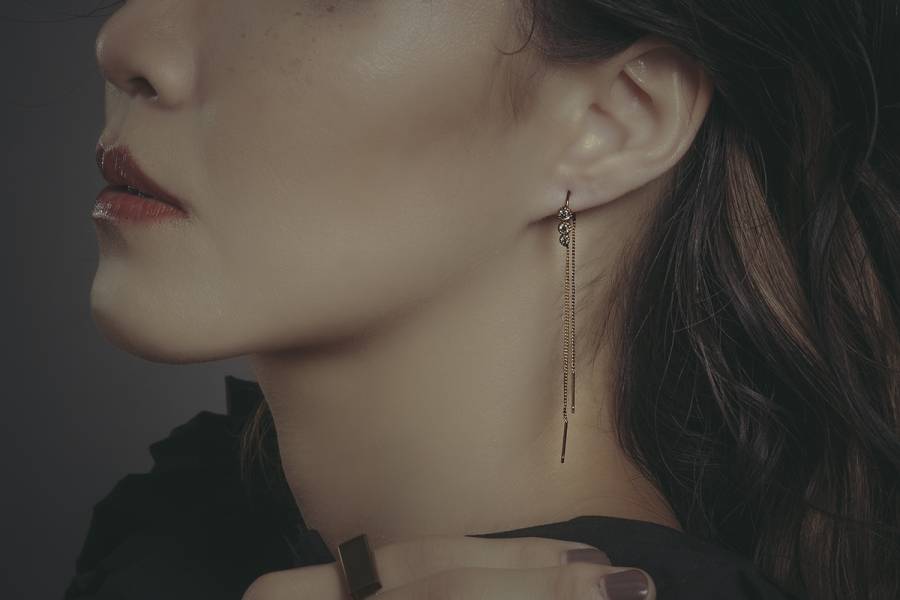 Herbology | Herbology Series – Butterfly scales earrings * 3 colours 耳鍊 長耳環 極簡耳環 鋯石 黃銅耳環