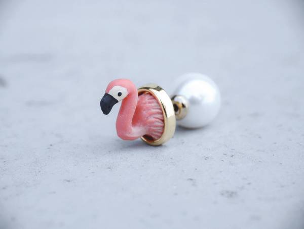Mini Zoo-A series of cute animals<once upon a time*earrings> sheep & flamingo & piggy & rooster & wiener dog