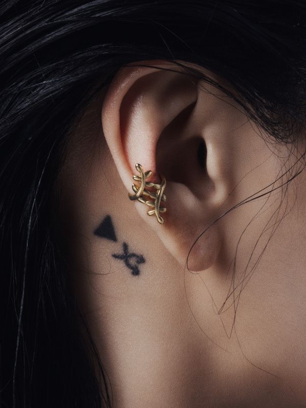 GAIA - 絮 * 黃銅耳骨夾 黃銅 植物 藤蔓 飾品 黃銅耳環 黃銅耳骨夾