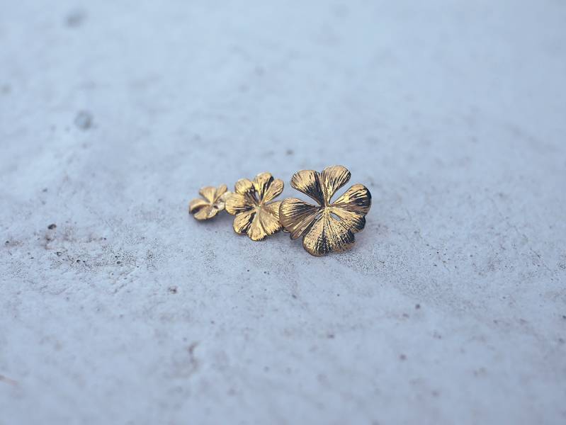 PURE Series – Four-leaf clover * Fairy earrings 四葉草 幸運草 森林系 精靈耳環