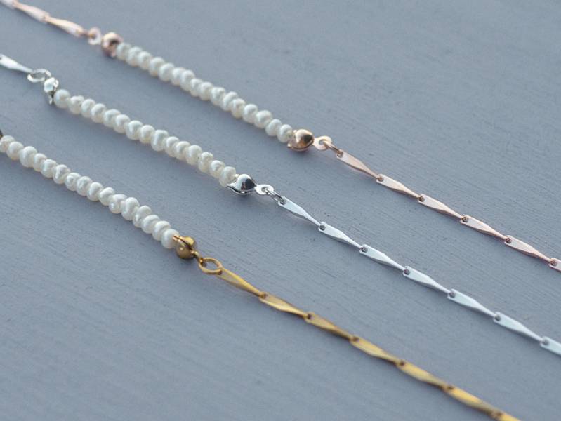 Hydromancy | 水占術系列 - 細雨項鍊 * 三色 天然珍珠 迷你珍珠 變形珍珠 短項鍊