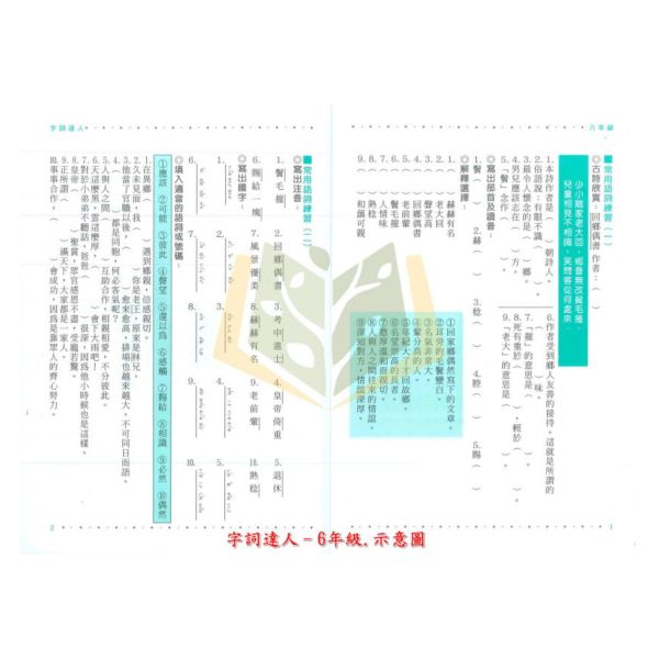 百世國小 字詞達人 1~6年級【國小國語輔材】 