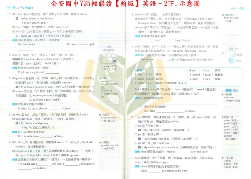 金安國中 講義 735輕鬆讀 適用翰林 112下 國中1~3年級 國文 英語 數學 自然 地理 歷史 附解答 