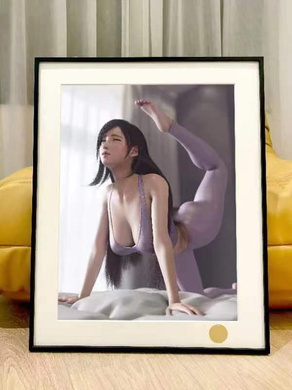 【預定】星空 瑜珈蒂法 tifa最終幻想裝飾畫 