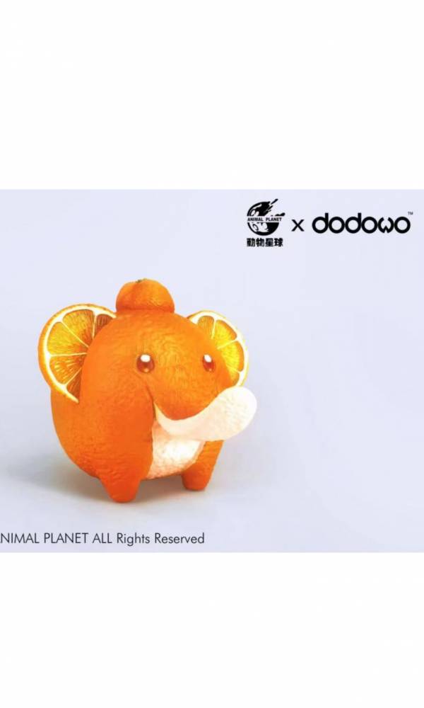 【海外代購】【10CM】動物星球X朵朵窩 果物精靈系列—橙象 