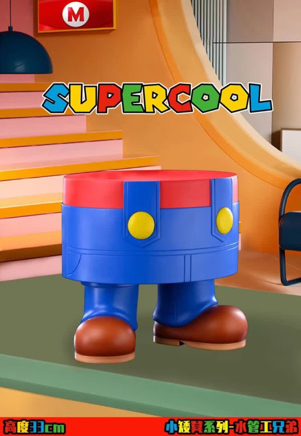 【預定】SUPERCOOL 小矮凳系列 水電工兄弟 潮玩藝術雕塑 