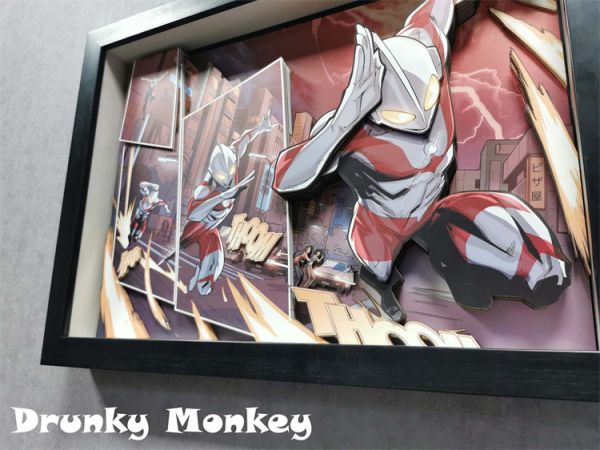 【海外代購】【34CM】醉猴組 奧特曼立體裝飾畫01 