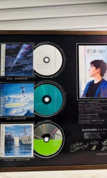 【預定】【52*52CM】 千鳥社 新海誠你的名字天氣之子鈴芽 簽名CD裝裱畫 