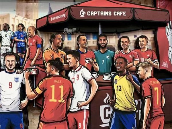 【海外代購】【35*65CM】萌萌匠 2022卡塔爾足球世界杯參賽全明星 C羅 梅西 