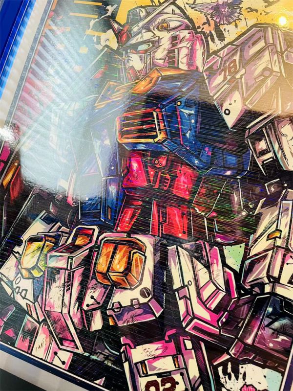 【預定】【26*35CM】千鳥社 Gundam 高達RX-78潮流鐳射透明亞克力裝飾畫 