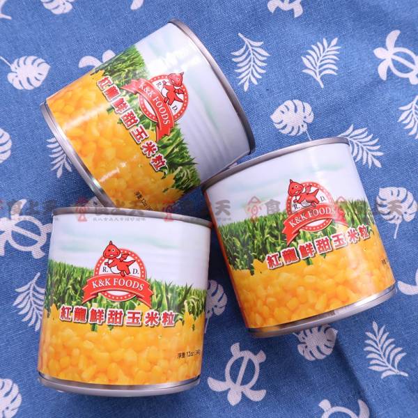 【常溫】紅龍鮮甜玉米粒(三入組) 玉米,罐頭,紅龍,鮮甜