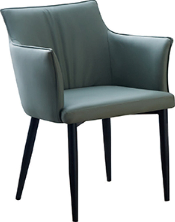 620皮藝餐椅(綠色/淺灰色) 【MG】 餐廳.客廳.餐桌.餐椅.休閒椅.會客椅.化妝椅