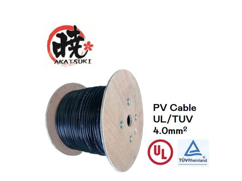 曉AKATSUKI太陽能電線電纜Solar Cable 雙認證TUV/UL 4.0mm² (1000米/捲) 曉,AKATSUKI,太陽能電線,太陽能電纜,雙認證,PV CABLE,TUV/UL,4.0mm²