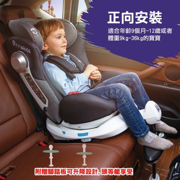 innekids 茵妮 0-12歲成長型 兒童安全座椅 嬰兒 新生兒安全座椅 360度旋轉座躺椅 旗艦版本 