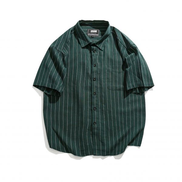 短袖-木綠棉麻襯衫 短袖襯衫