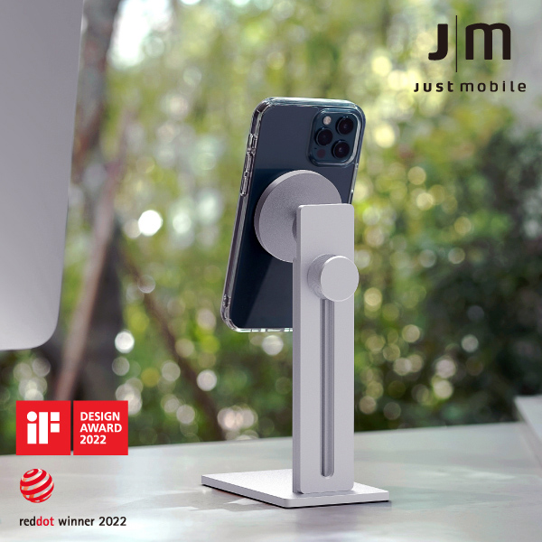 【Just Mobile】AluDisc™ Pro 鋁合金萬向磁吸手機立架(非 MagSafe 版本)(適用 iPhone 11 及先前機型、安卓機型) 