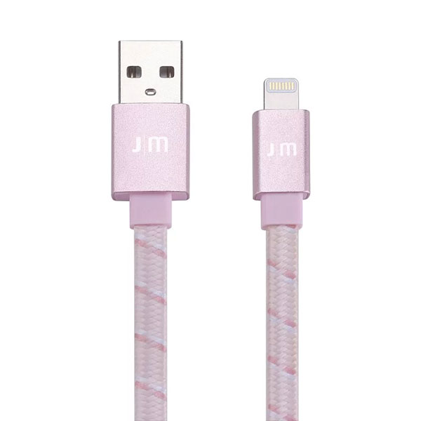 【Just Mobile】AluCable™ Flat 鋁質編織傳輸扁線 1.2m 