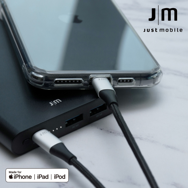 【Just Mobile】AluCable™ 鋁質 USB-C 對 Lightning 連接線