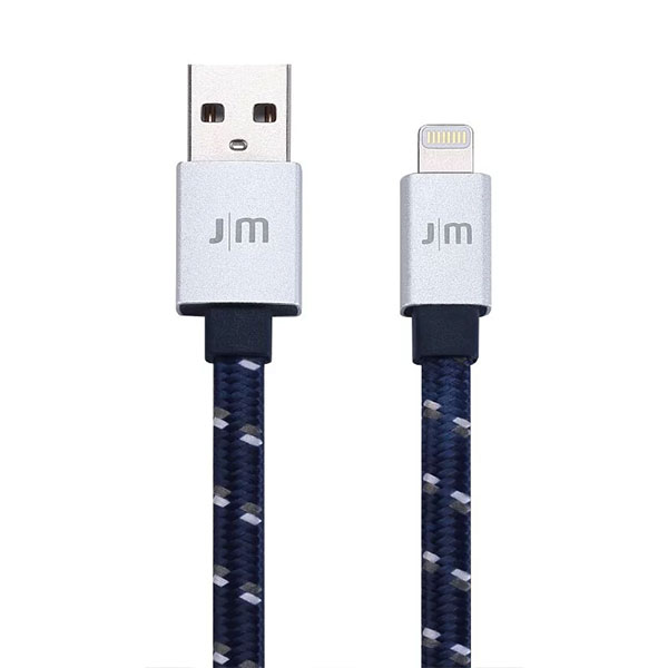 【Just Mobile】AluCable™ Flat 鋁質編織傳輸扁線 1.2m 