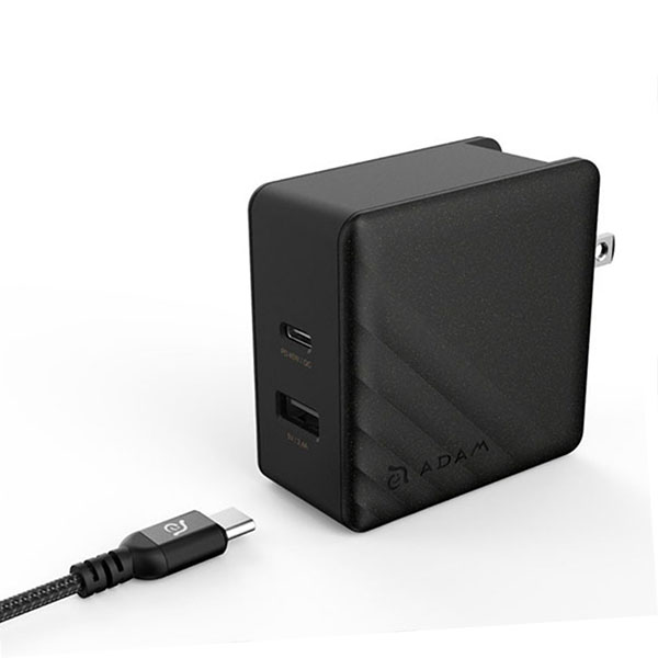 【ADAM 亞果元素】PeAk II USB-C to Lightning 90度L型充電傳輸線 LC30B 