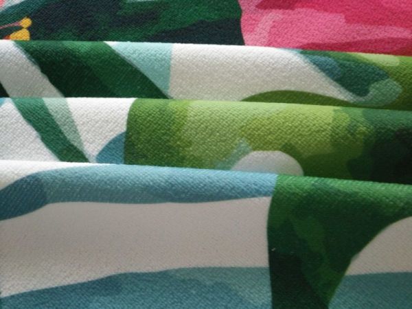 綠底彩色大象沙灘巾(毛巾布) 沙灘巾