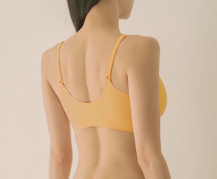 無痕舒適集中肩帶可調式運動內衣(檸檬黃) 內衣,美胸內衣,集中內衣,性感內衣