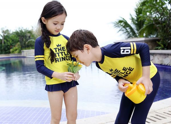 韓版兒童長袖防曬泳衣 兒童泳裝,男童,女童,兒童泳衣,長袖