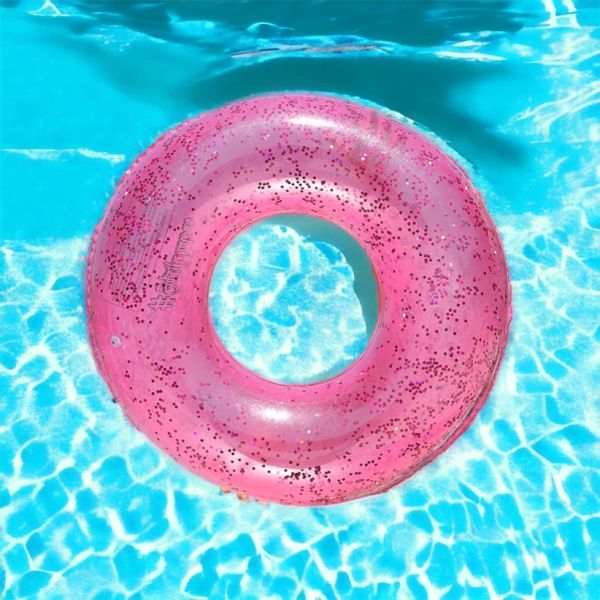粉色亮片泳圈 泳圈,游泳圈