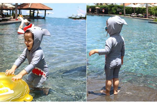 兒童鯊魚造型連身泳衣 兒童泳裝,兒童泳衣,造型泳衣