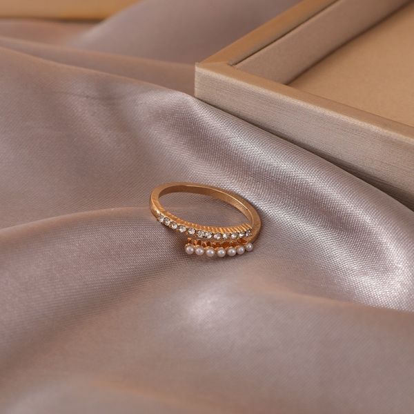 珍珠水鑽戒指 戒指