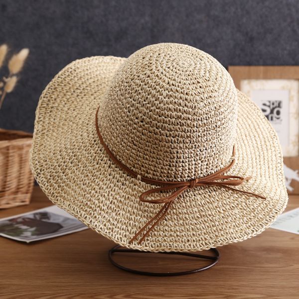 可折疊漁夫編織草帽(兩色) 草帽,遮陽帽