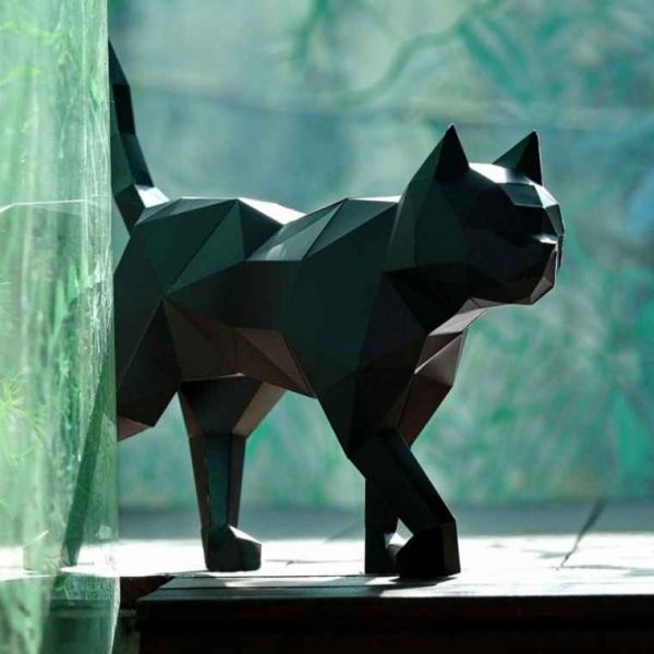 黑貓-紙世界PaperCraft World 送貓奴的禮物,世界貓奴日,送禮首選,紙模型,貓奴禮物,貓,聖誕節,
