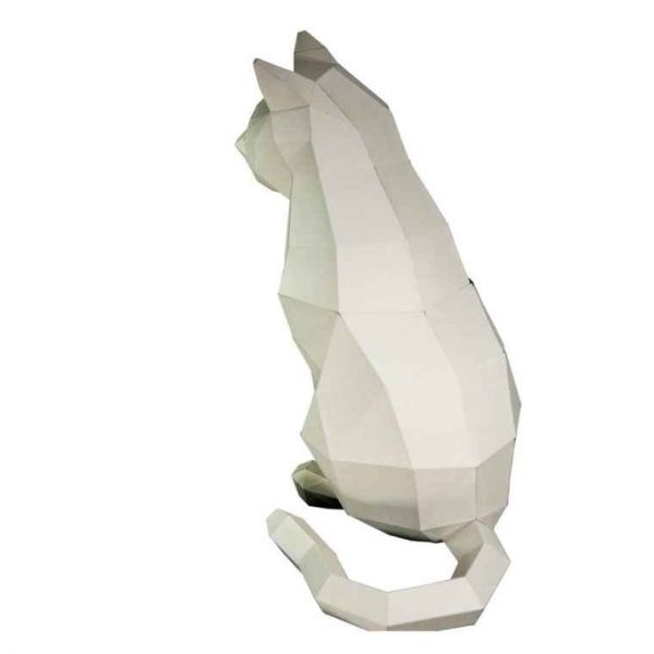 白貓-紙世界PaperCraft World 送貓奴的禮物,世界貓奴日,送禮首選,紙模型,貓奴禮物,貓,聖誕節,