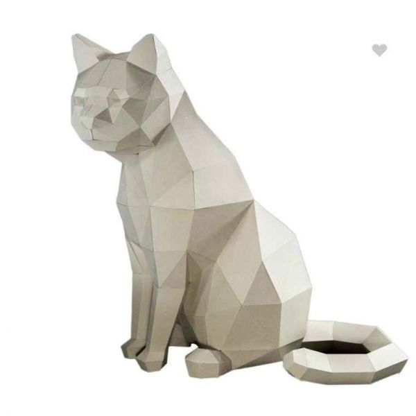 白貓-紙世界PaperCraft World 送貓奴的禮物,世界貓奴日,送禮首選,紙模型,貓奴禮物,貓,聖誕節,