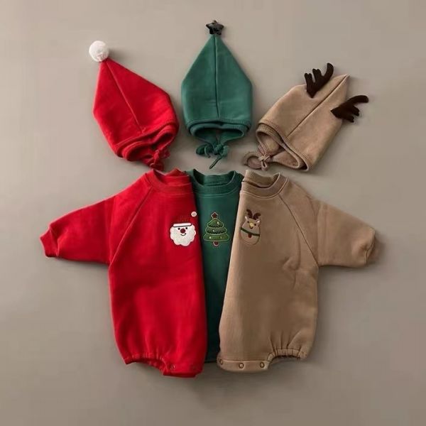 BV01905 聖誕節寶寶造型帽子長袖包屁衣套裝 聖誕節,寶寶,造型,長袖,包屁衣,帽子,套裝,