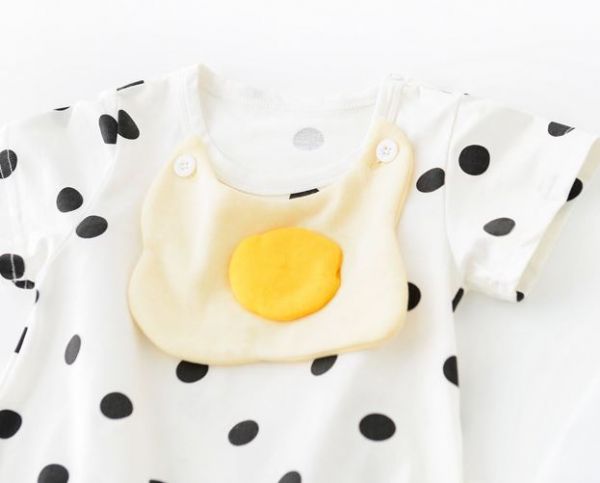 BV01576 春夏新款 超萌荷包蛋寶寶短袖包屁衣+帽 套裝 萌,荷包蛋,寶寶,短袖,包屁衣,帽,套裝,