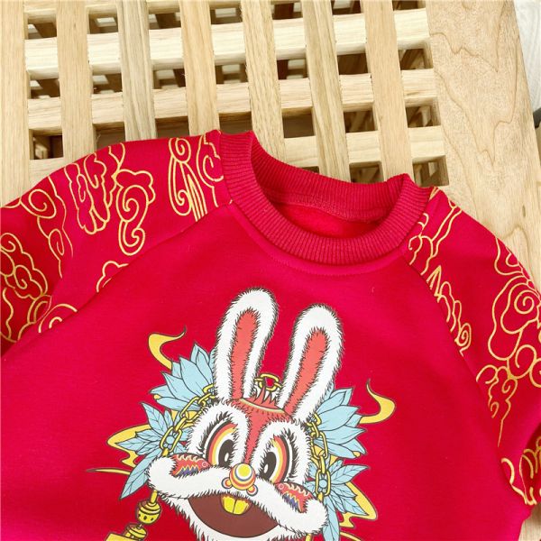 BV01922 新年春節兔寶寶圖案保暖長袖連身衣 新年,春節,兔寶寶,圖案,保暖,長袖,連身衣,兔年,