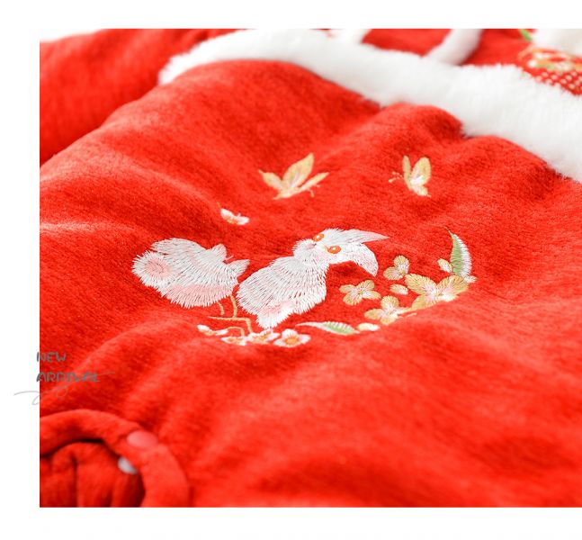 BV01962 兔年春節款 保暖兔寶寶造型長袖連身衣 兔年,春節,保暖,兔寶寶,造型,長袖,連身衣,