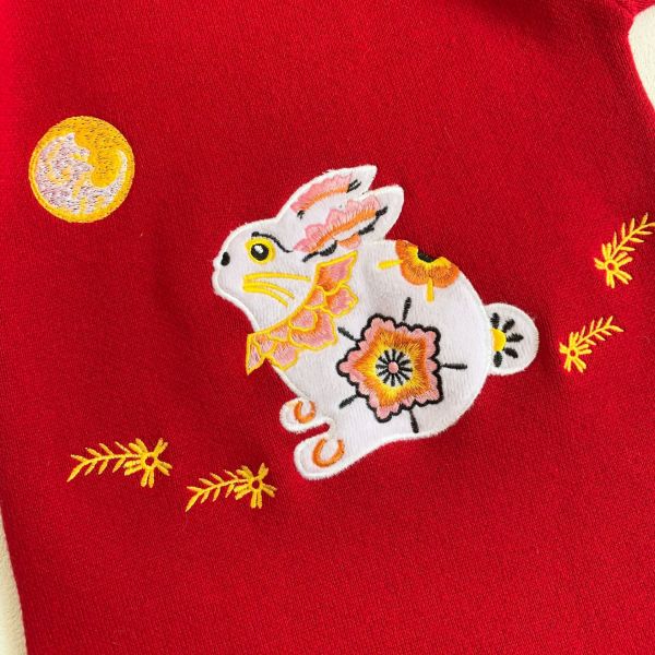 BV01938 兔年春節款 兔寶寶造型針織長袖連身衣 兔年,春節,兔寶寶,造型,針織,長袖,連身衣,