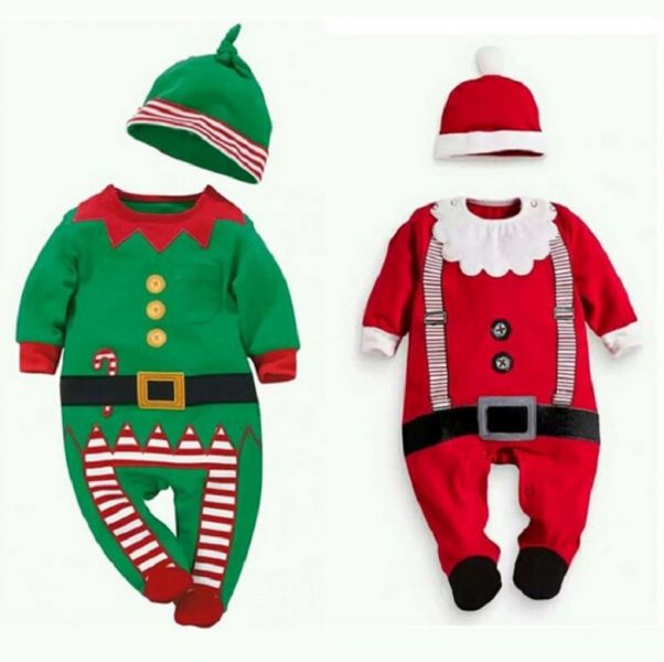 BV01680 秋冬新款 聖誕寶寶裝扮連身衣套裝+帽 (2款) 秋,冬,新款,聖誕,寶寶,裝扮,套裝,帽,連身衣,