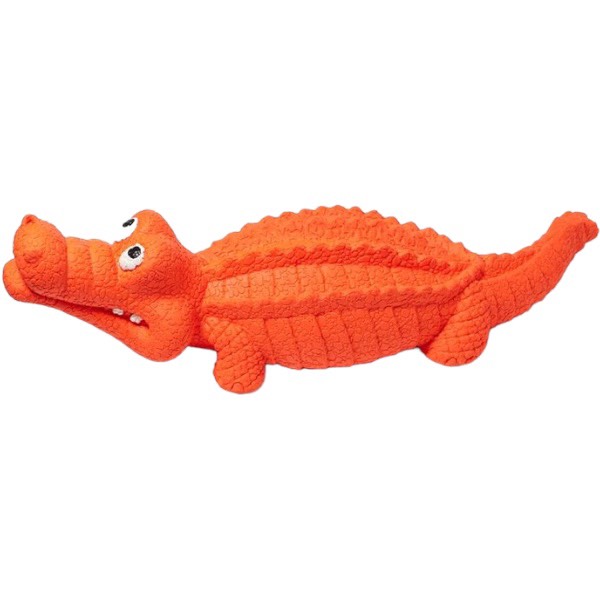 橘鱷魚橡膠玩具 