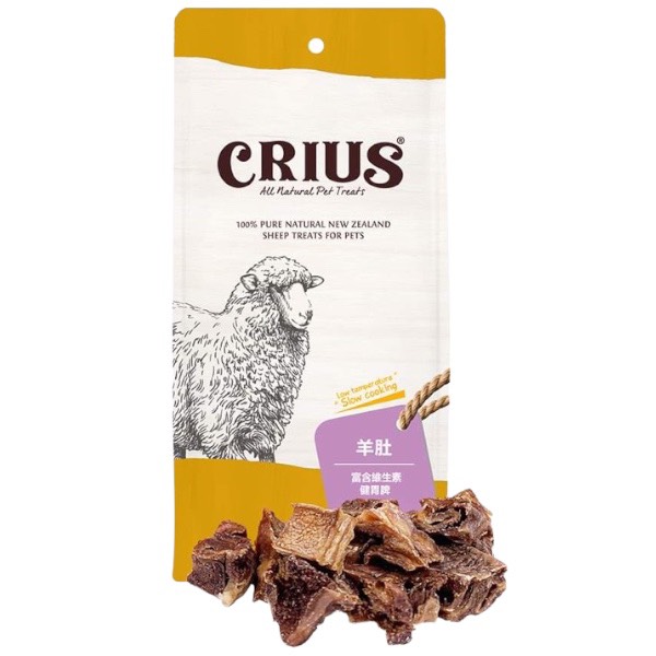 克瑞斯CRIUS天然紐西蘭寵物零食70g羊肚 