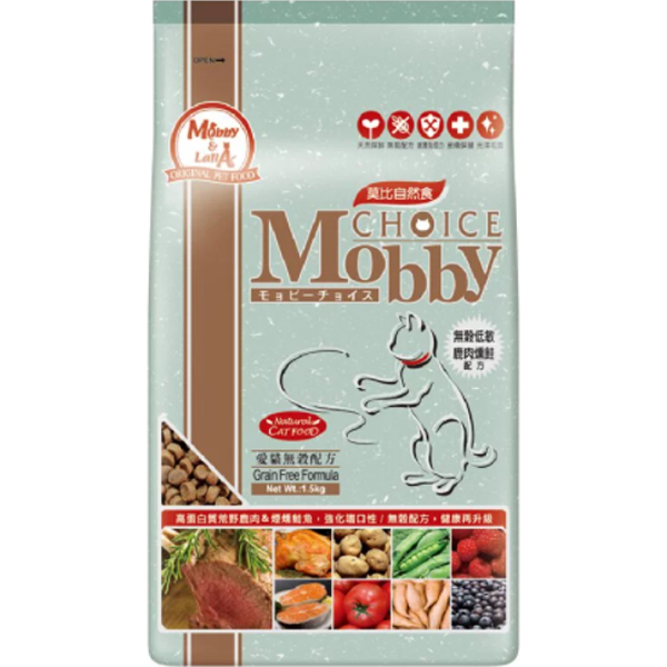 Mobby莫比無穀鹿肉&鮭魚貓糧 