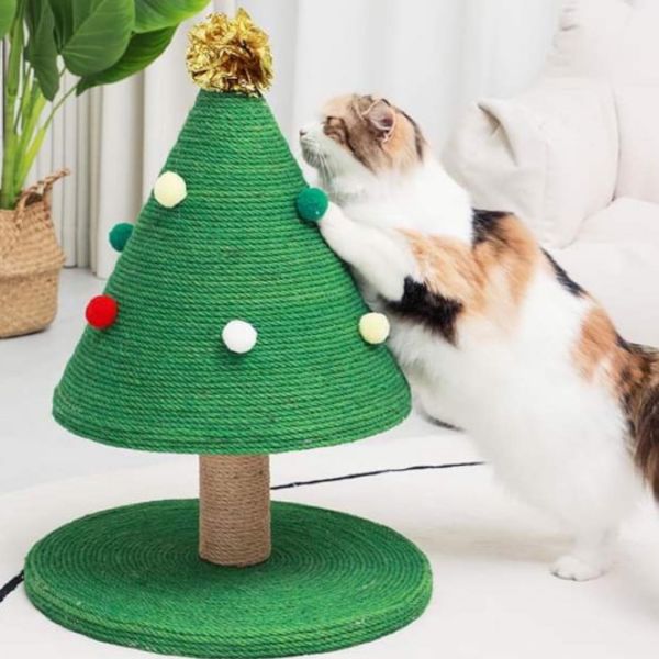 劍麻聖誕貓抓樹 