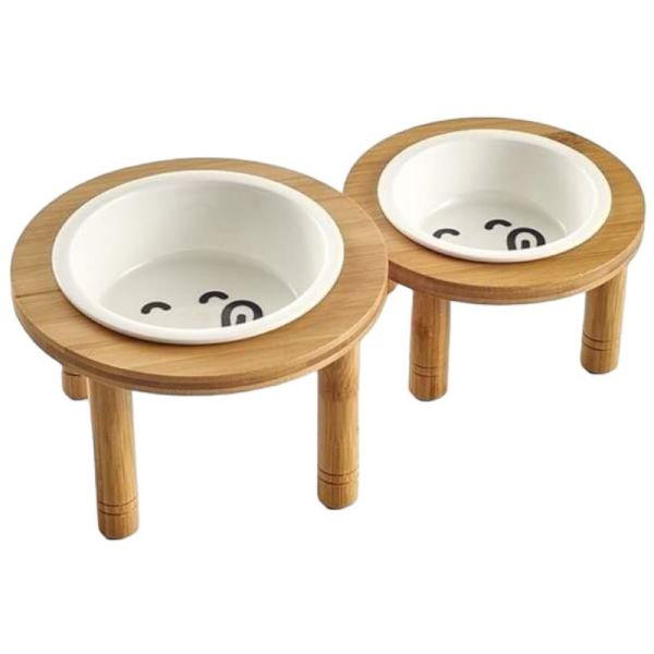 TZ16圓竹板陶瓷碗組 