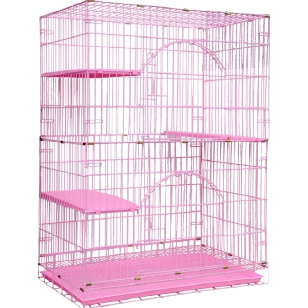 粉色烤漆貓籠 