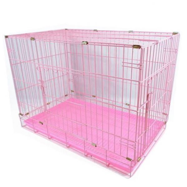 粉色烤漆摺疊籠 
