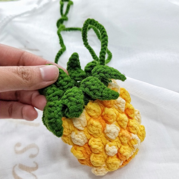 菠蘿手工編織背包 