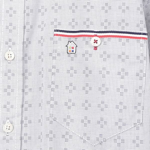 100%埃及棉袖口拼接舒適商務襯衫(男)-淺灰-印度進口布 